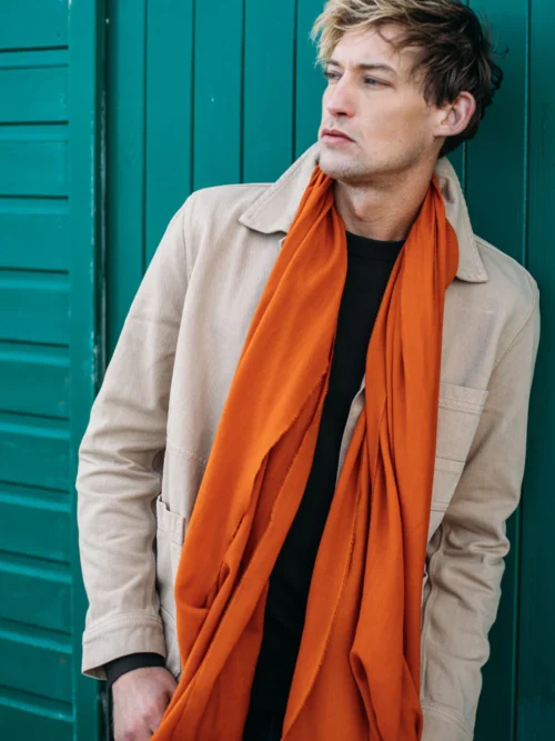 A Light Touch 100% Escorial Wool Stole - Orange