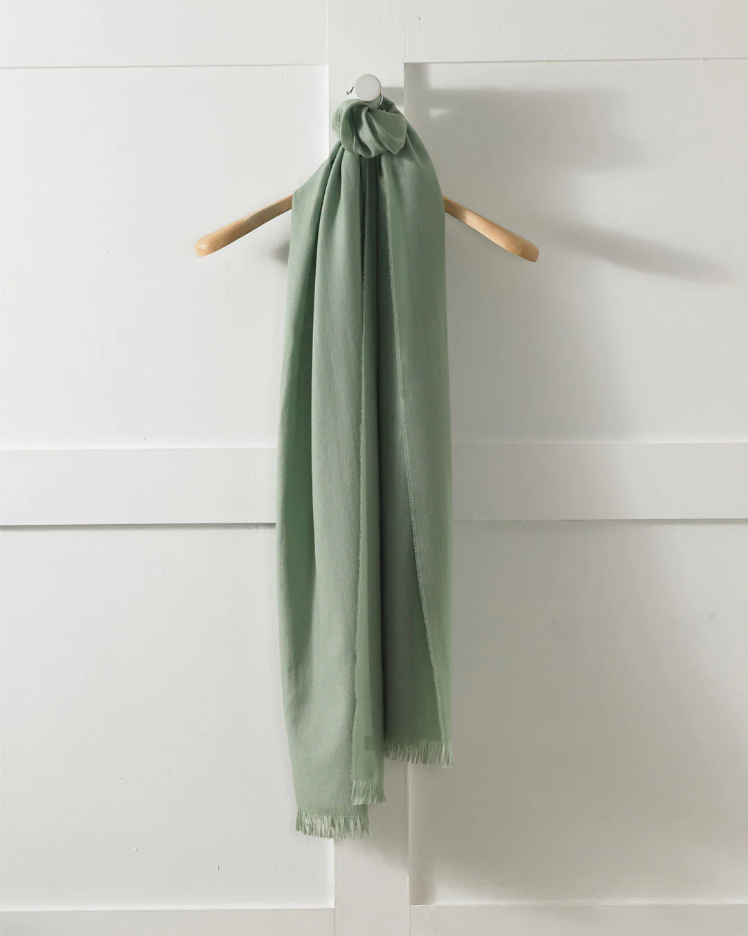 A Light Touch 100% Merino Wool Stole - Sage Green